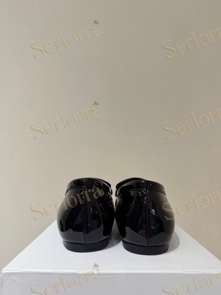 SAINT LAURENT LEATHER LOAFER MULES