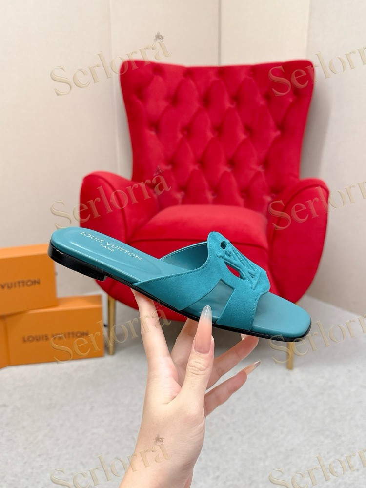 LOUIS VUITTON LV CUTOUT FLAT MULES