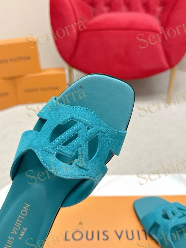 LOUIS VUITTON LV CUTOUT FLAT MULES
