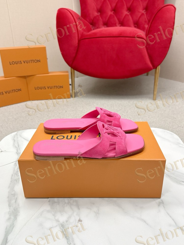 LOUIS VUITTON LV CUTOUT FLAT MULES