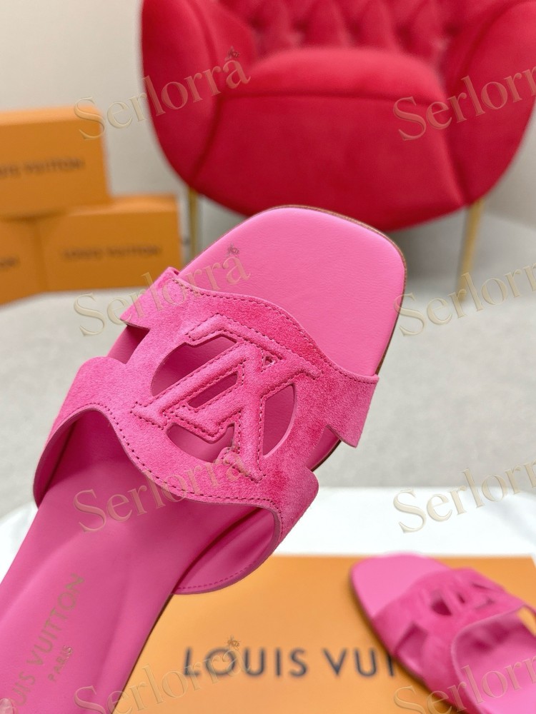 LOUIS VUITTON LV CUTOUT FLAT MULES