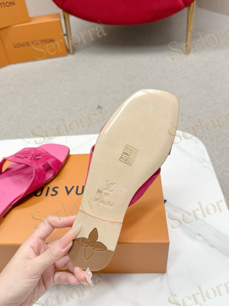 LOUIS VUITTON LV CUTOUT FLAT MULES
