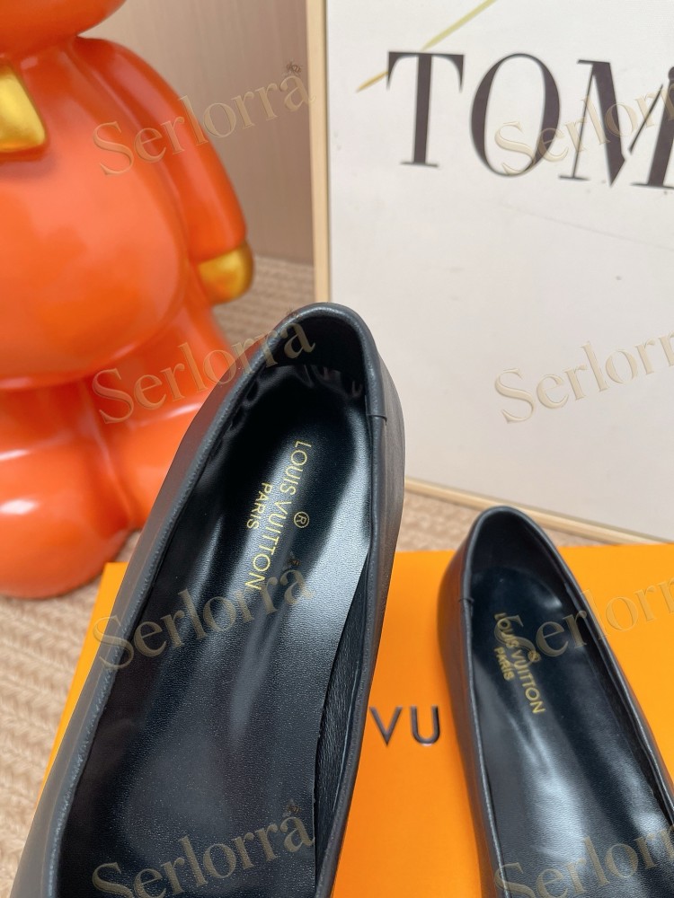 LOUIS VUITTON MONOGRAM CAP TOE BALLET FLATS