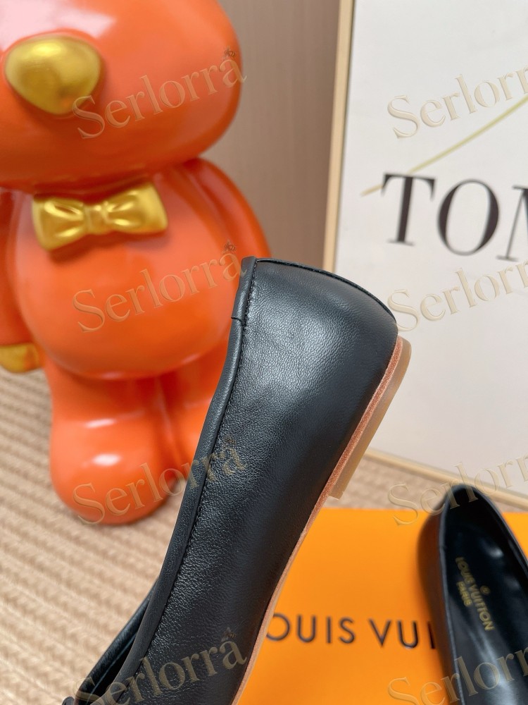 LOUIS VUITTON MONOGRAM CAP TOE BALLET FLATS