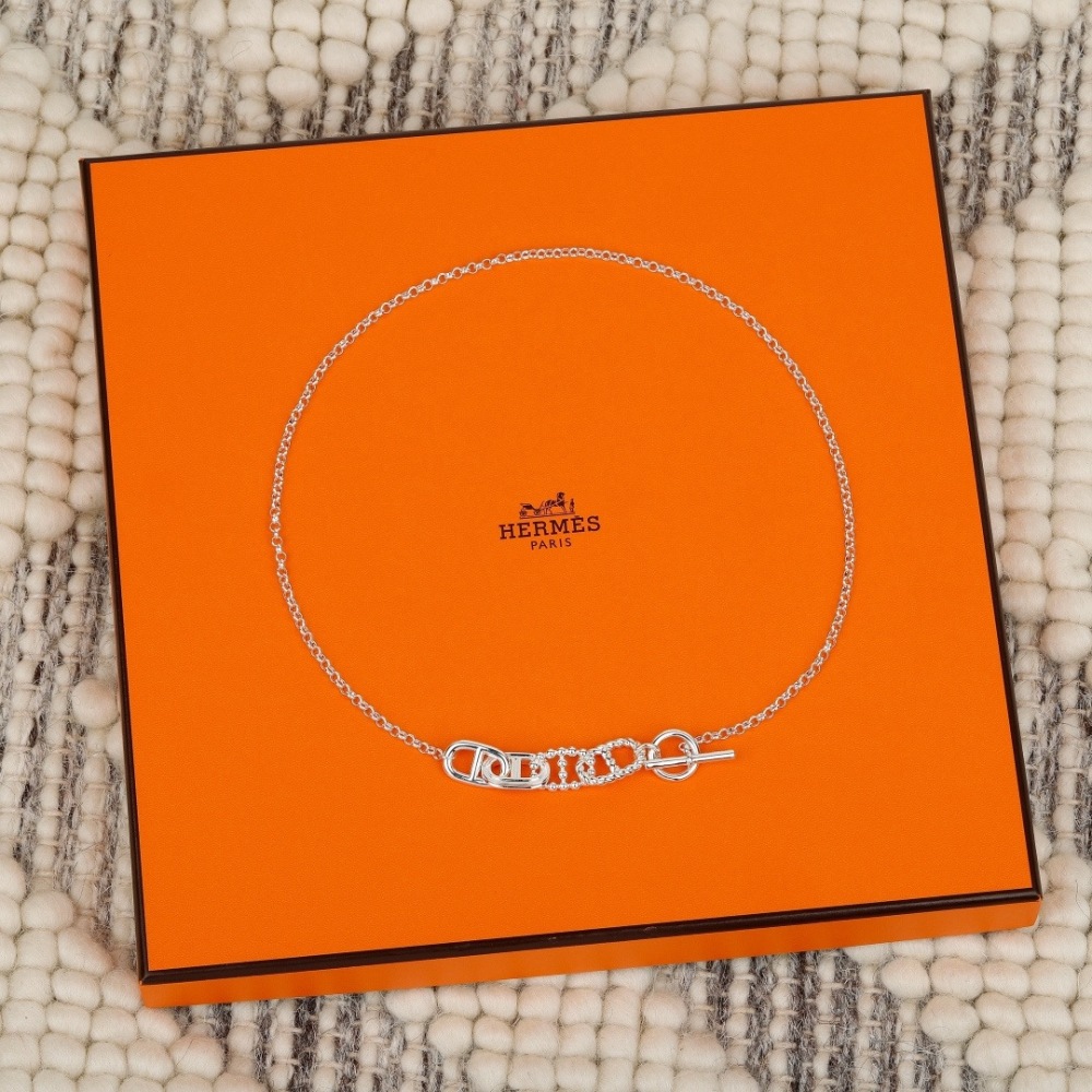 HERMÈS CHAÎNE D’ANCRE ALEA II NECKLACE, STERLING SILVER