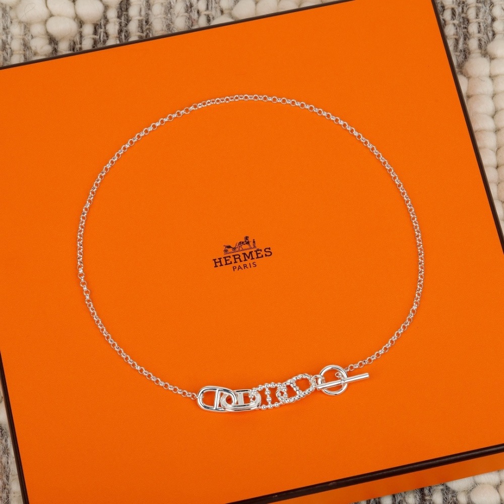 HERMÈS CHAÎNE D’ANCRE ALEA II NECKLACE, STERLING SILVER