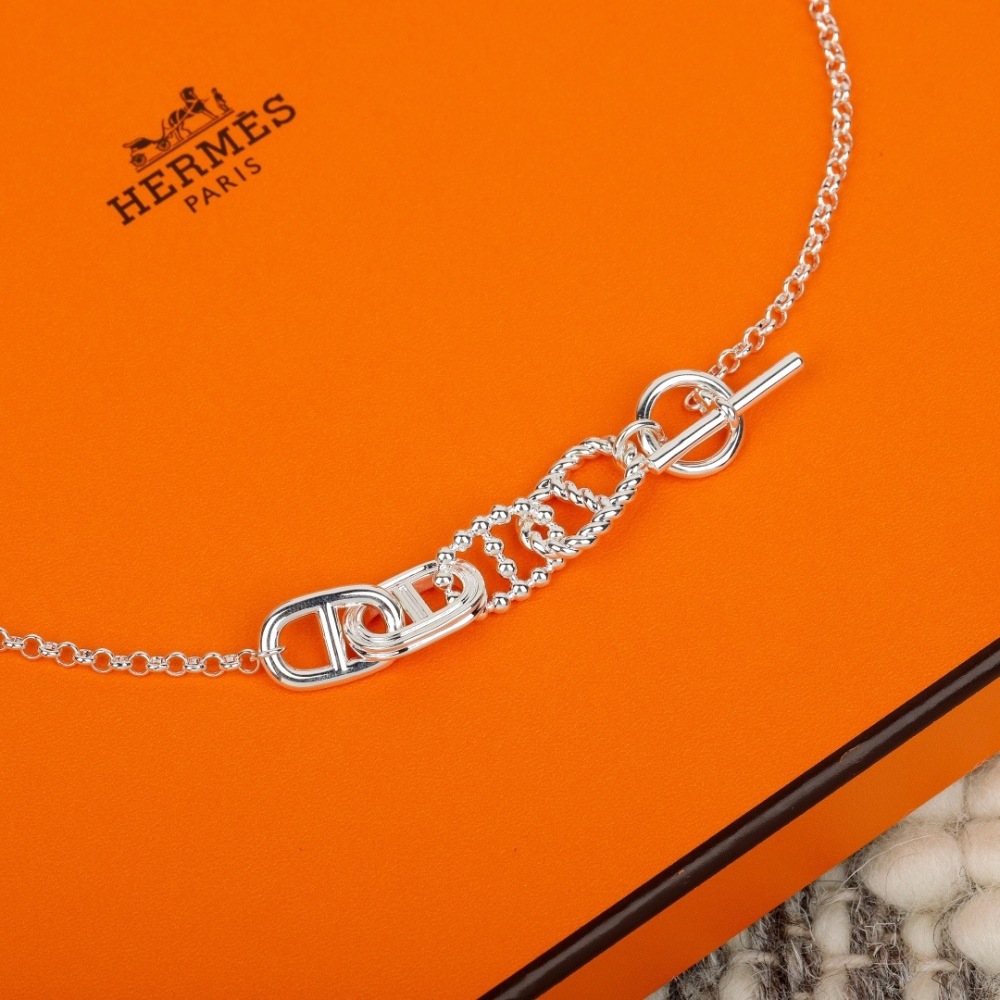 HERMÈS CHAÎNE D’ANCRE ALEA II NECKLACE, STERLING SILVER