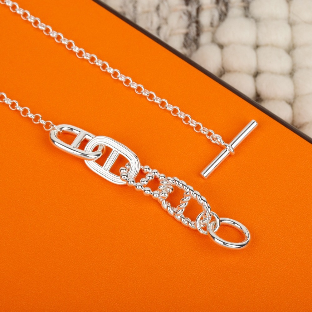 HERMÈS CHAÎNE D’ANCRE ALEA II NECKLACE, STERLING SILVER