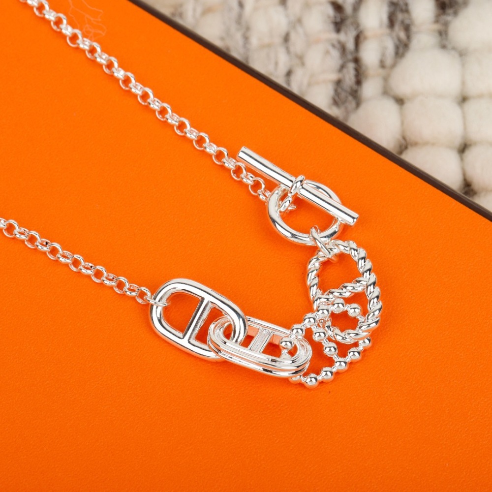 HERMÈS CHAÎNE D’ANCRE ALEA II NECKLACE, STERLING SILVER
