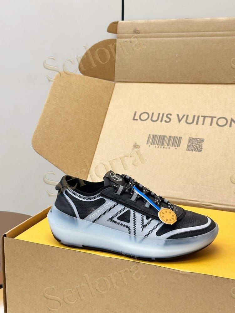 LOUIS VUITTON BLACK MESH RUNNING SNEAKERS