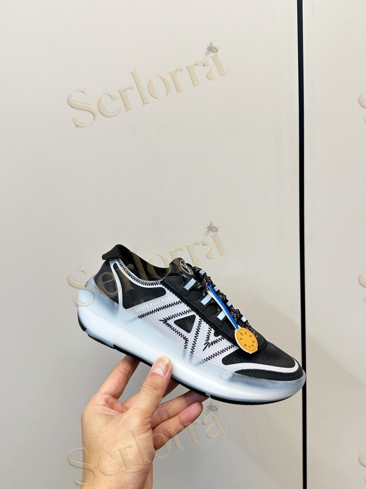 LOUIS VUITTON BLACK MESH RUNNING SNEAKERS
