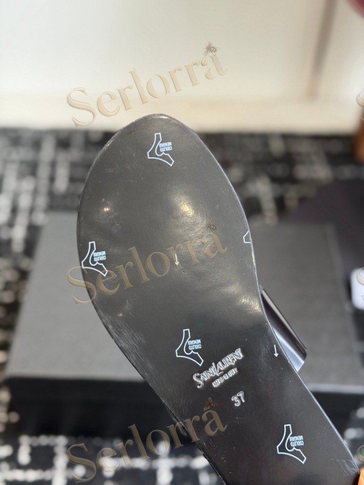 SAINT LAURENT BABYLONE SLIDE SANDALS