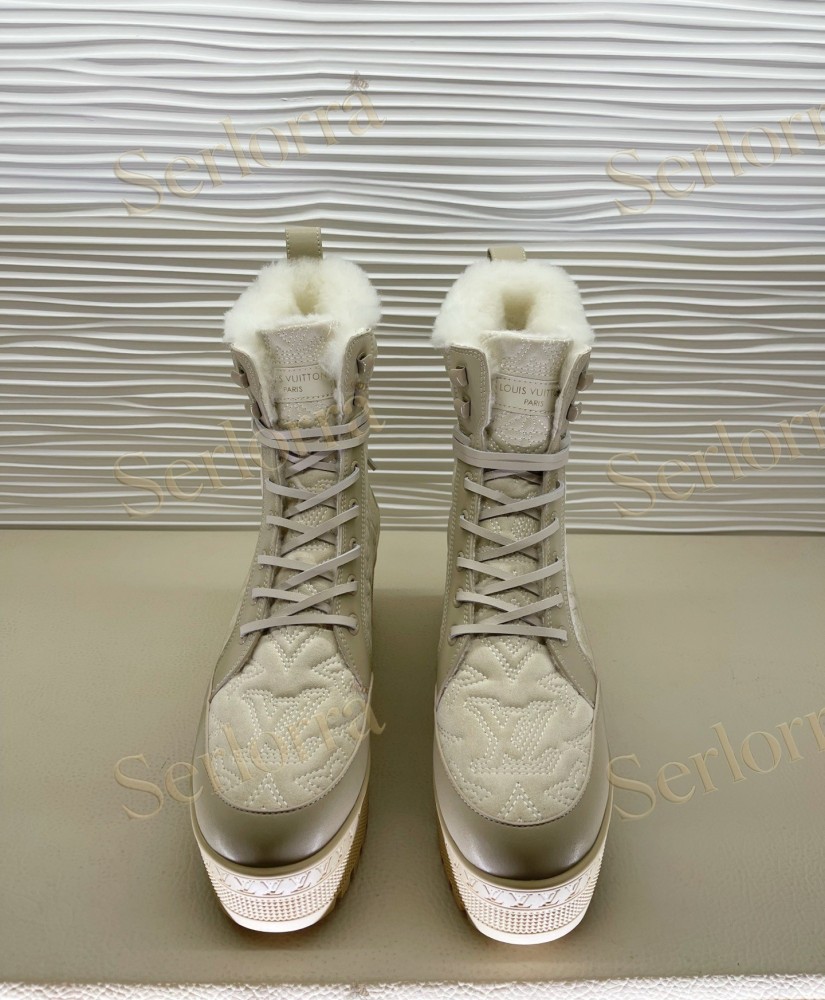 LOUIS VUITTON PLATFORM ANKLE BOOTS