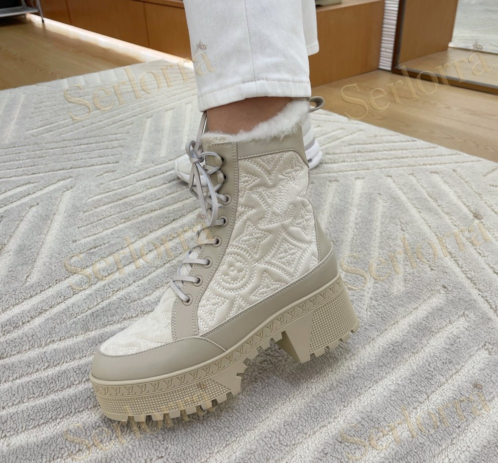 LOUIS VUITTON PLATFORM ANKLE BOOTS