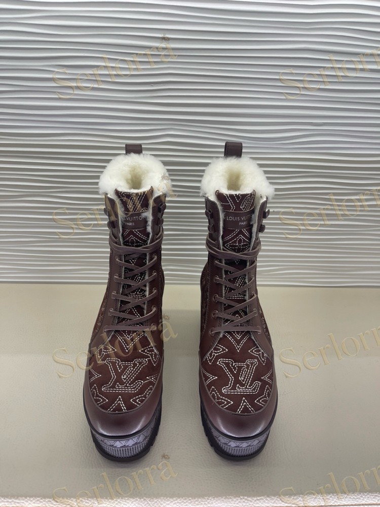 LOUIS VUITTON PLATFORM ANKLE BOOTS