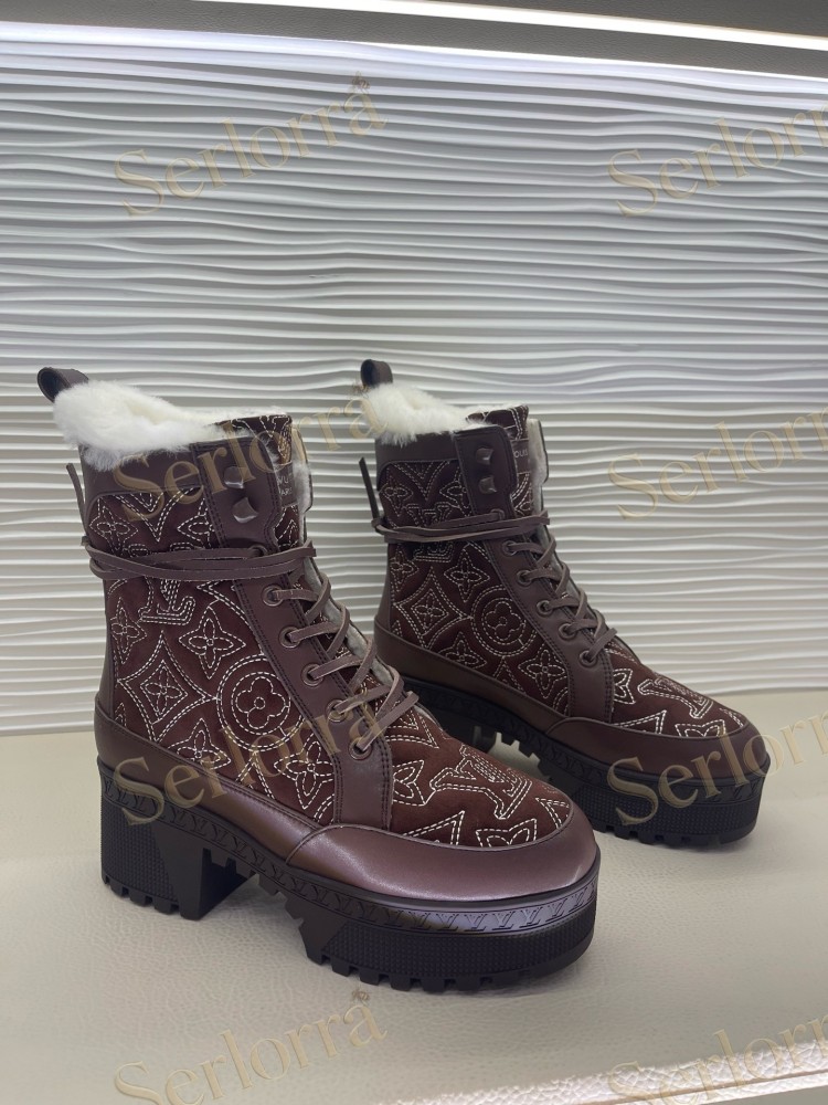 LOUIS VUITTON PLATFORM ANKLE BOOTS