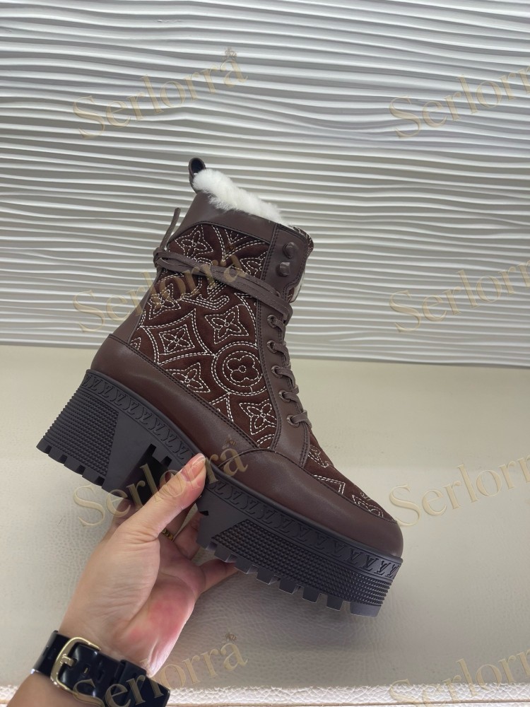 LOUIS VUITTON PLATFORM ANKLE BOOTS