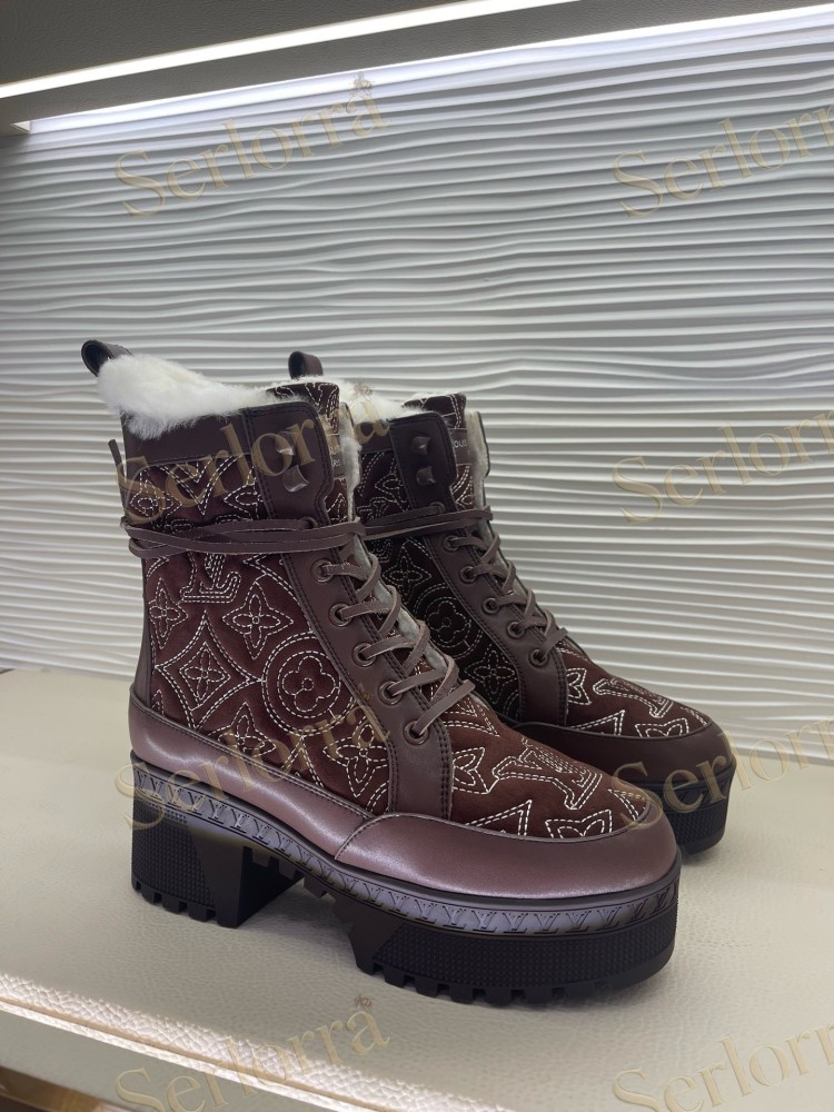 LOUIS VUITTON PLATFORM ANKLE BOOTS