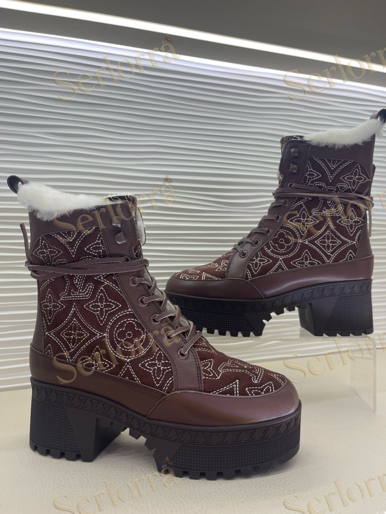 LOUIS VUITTON PLATFORM ANKLE BOOTS