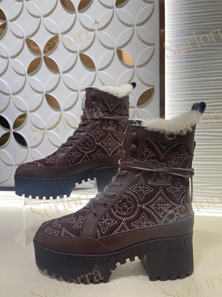 LOUIS VUITTON PLATFORM ANKLE BOOTS