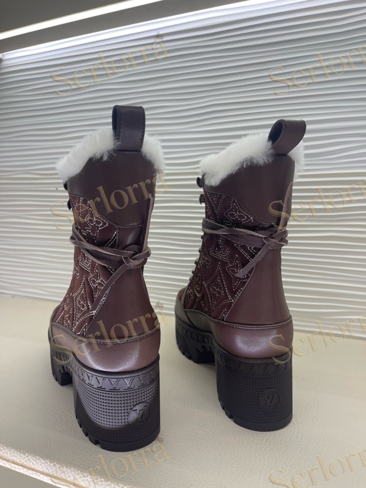 LOUIS VUITTON PLATFORM ANKLE BOOTS