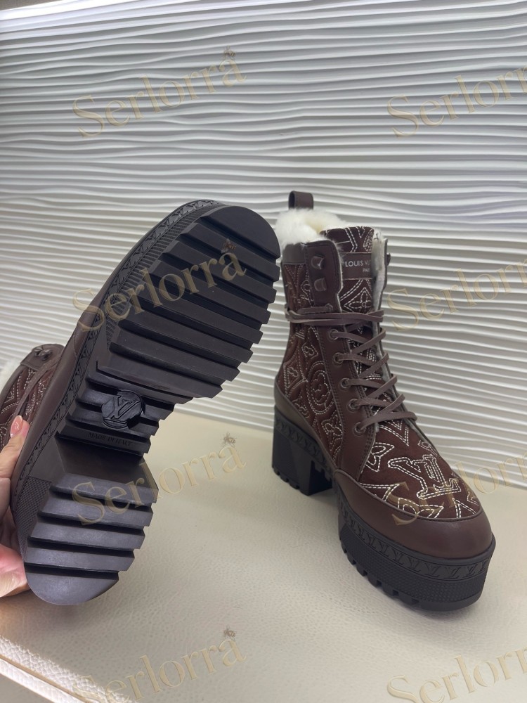 LOUIS VUITTON PLATFORM ANKLE BOOTS