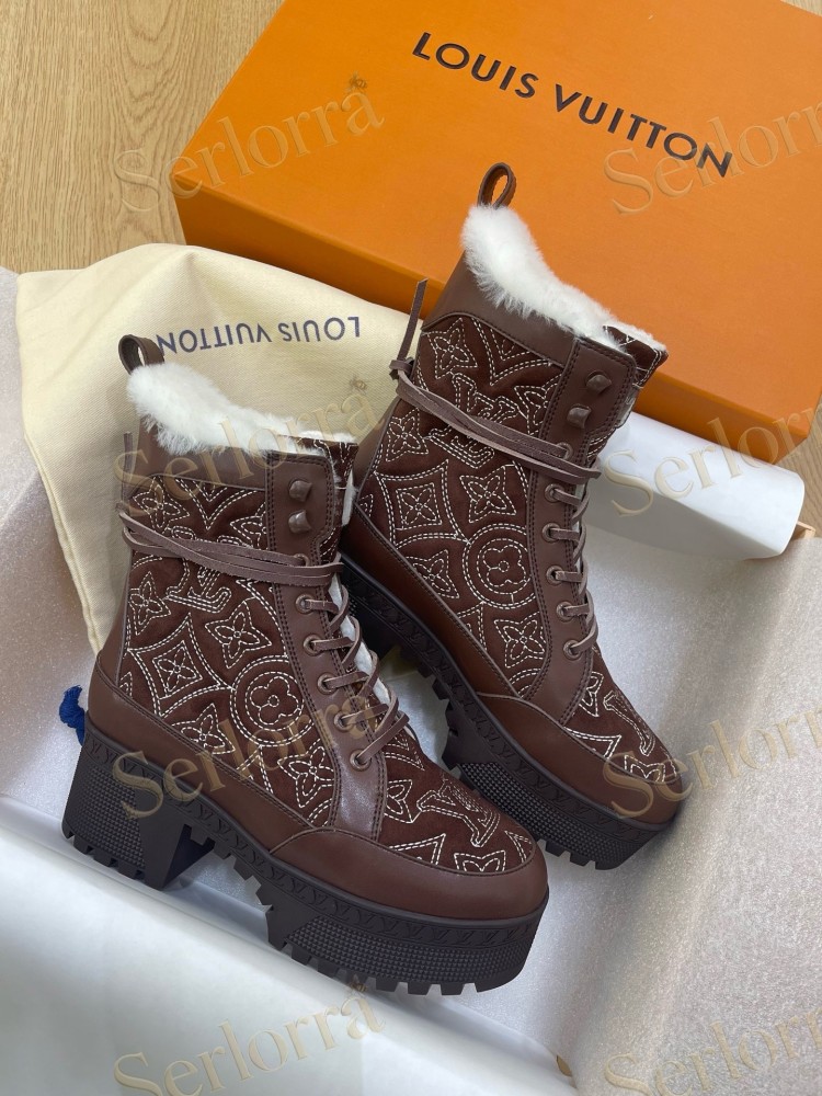 LOUIS VUITTON PLATFORM ANKLE BOOTS