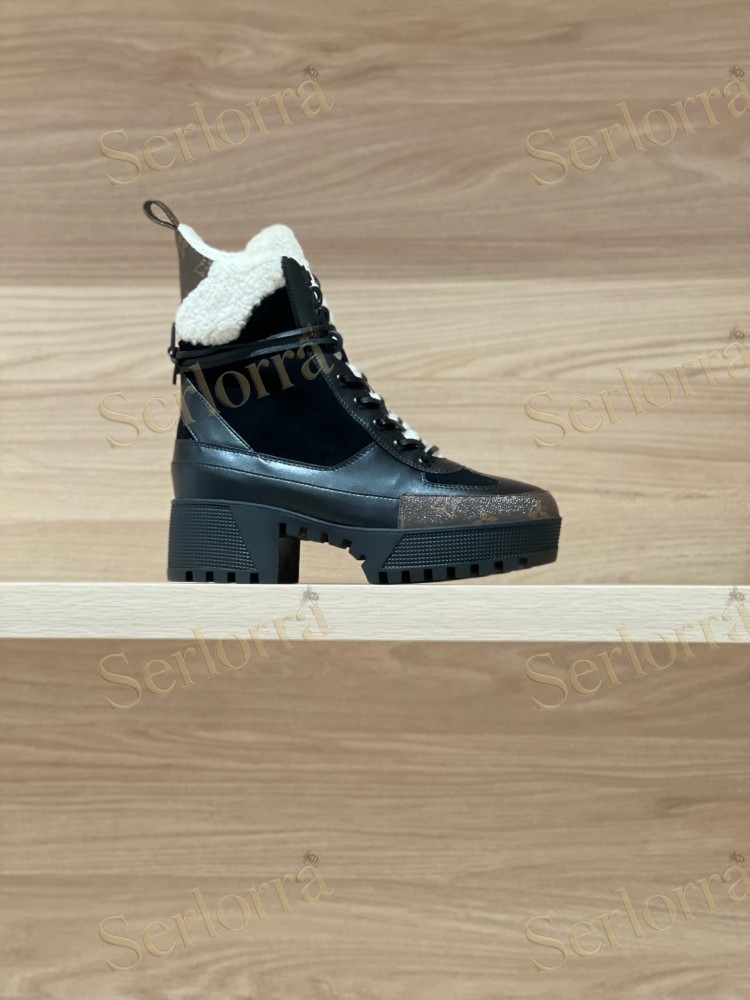 LOUIS VUITTON BLOCK HEEL ANKLE BOOTS