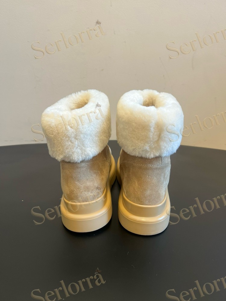 LOUIS VUITTON SHEARLING SHORT BOOTS