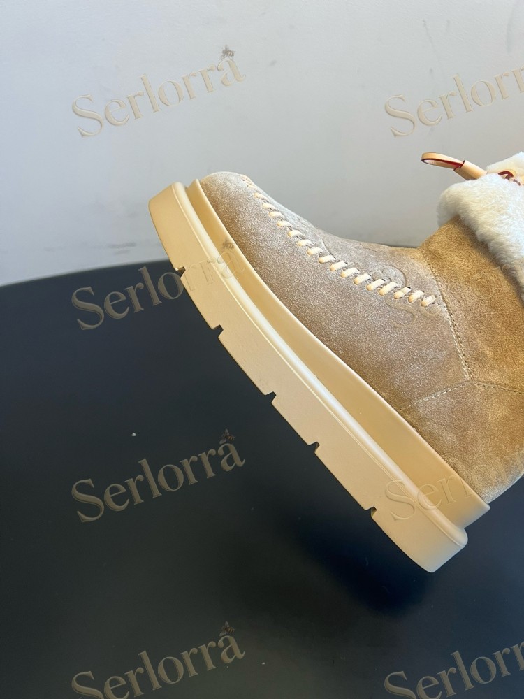 LOUIS VUITTON SHEARLING SHORT BOOTS