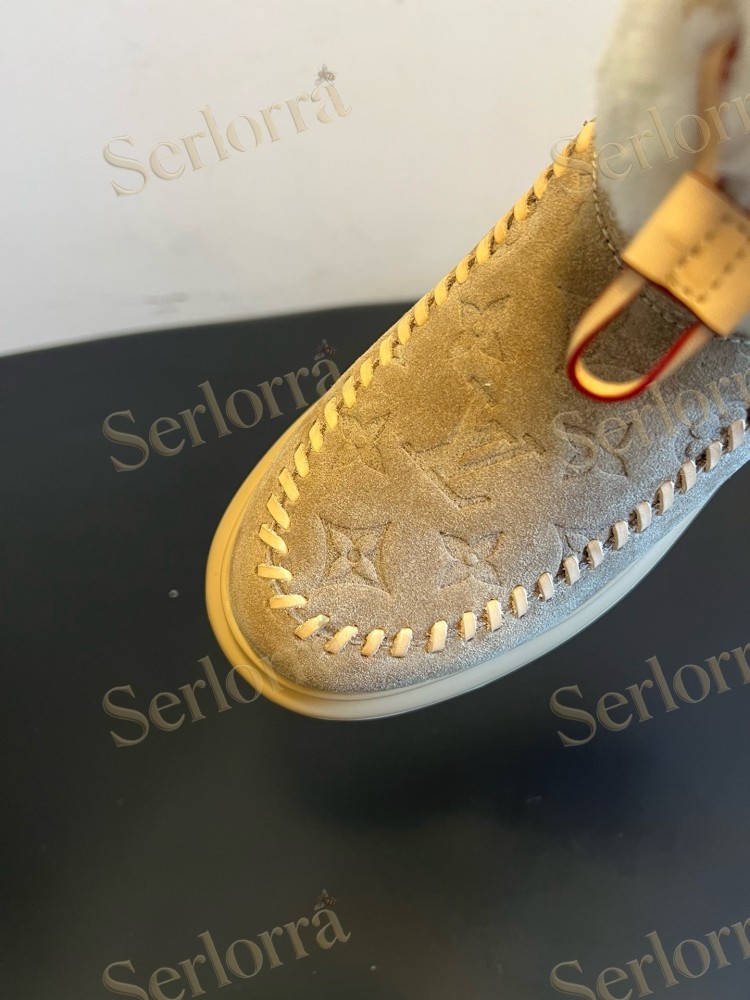 LOUIS VUITTON SHEARLING SHORT BOOTS