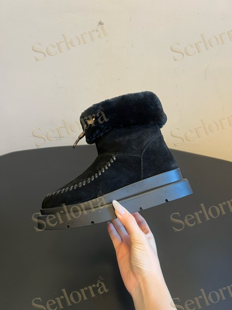 LOUIS VUITTON SHEARLING SHORT BOOTS