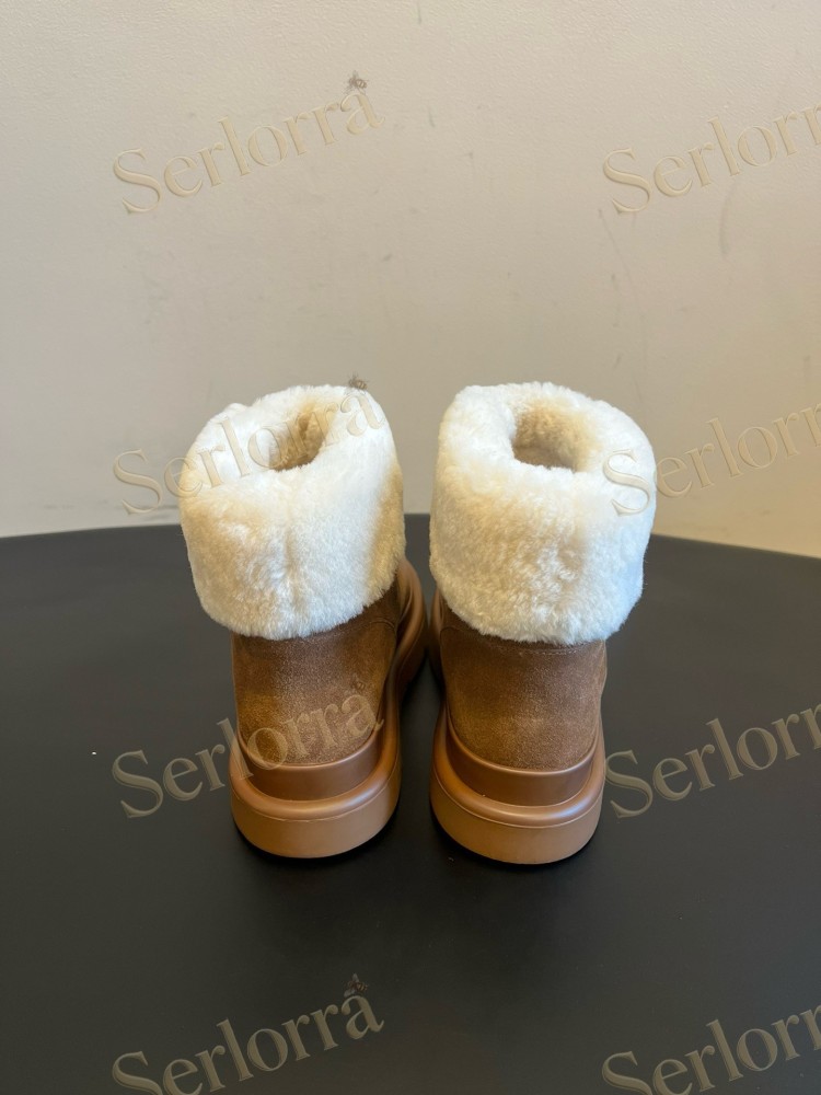 LOUIS VUITTON SHEARLING SHORT BOOTS