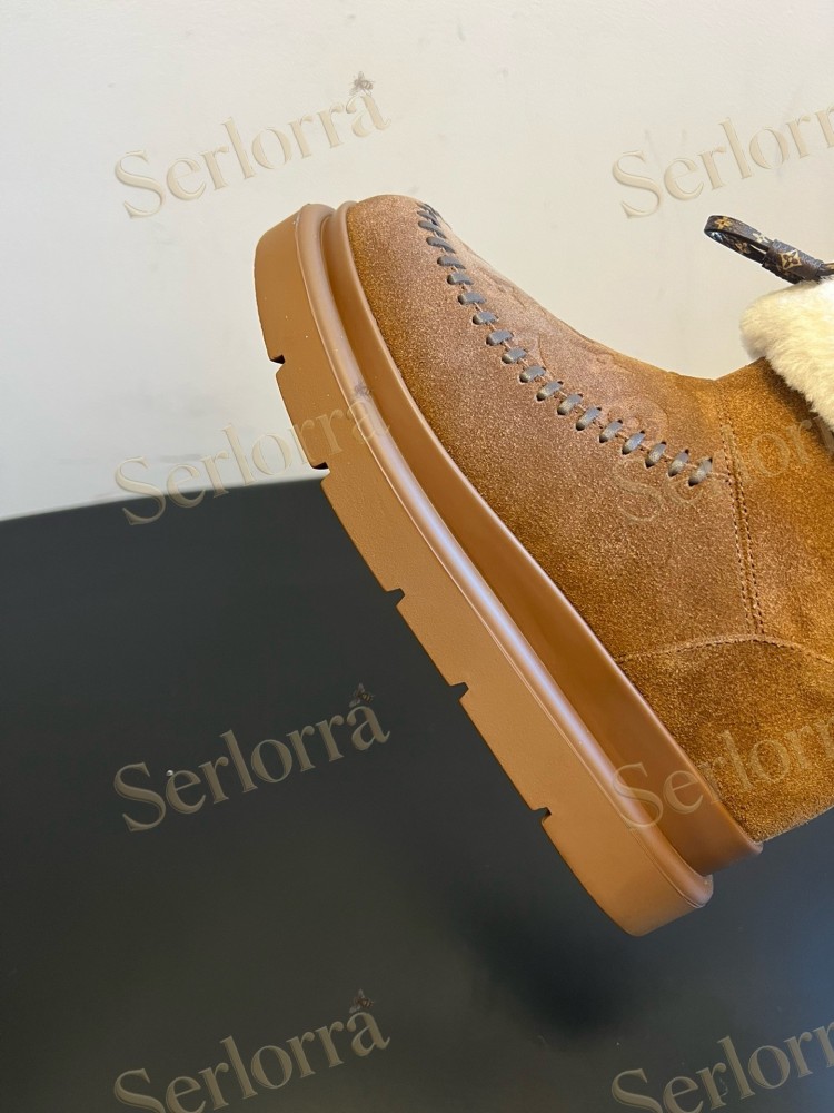 LOUIS VUITTON SHEARLING SHORT BOOTS