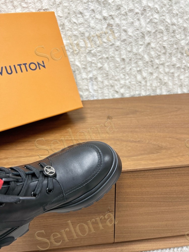 LOUIS VUITTON LACE‑UP COMBAT BOOTS