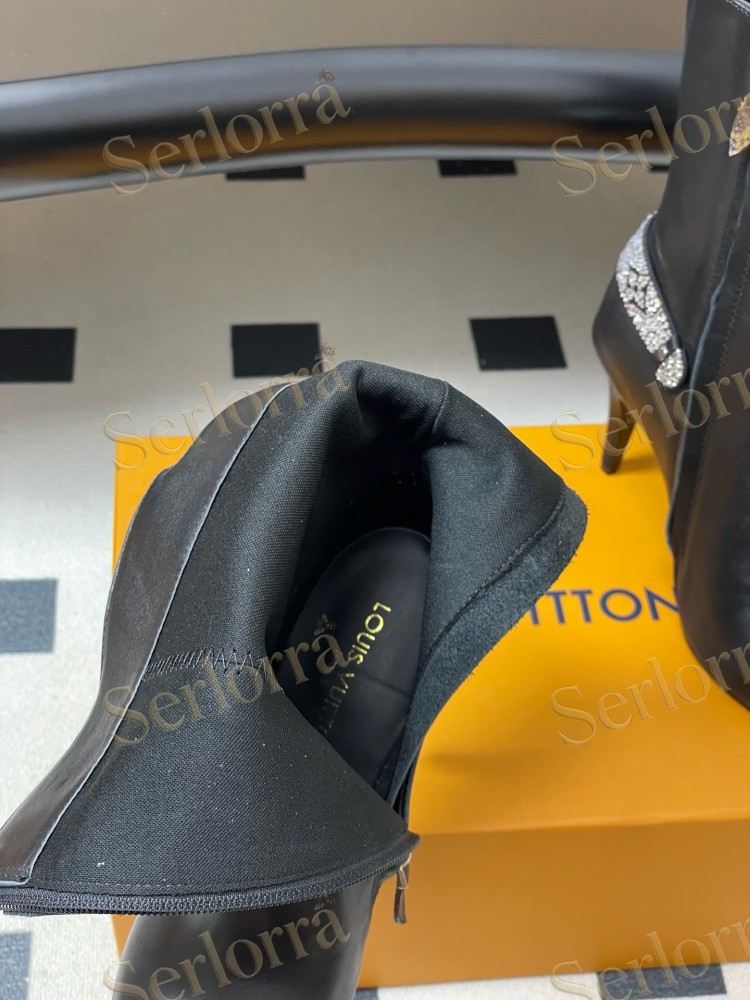 LOUIS VUITTON POINTED TOE HIGH‑HEEL ANKLE BOOTS