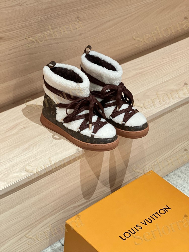 LOUIS VUITTON CLOUD LACE‑UP ANKLE BOOTS