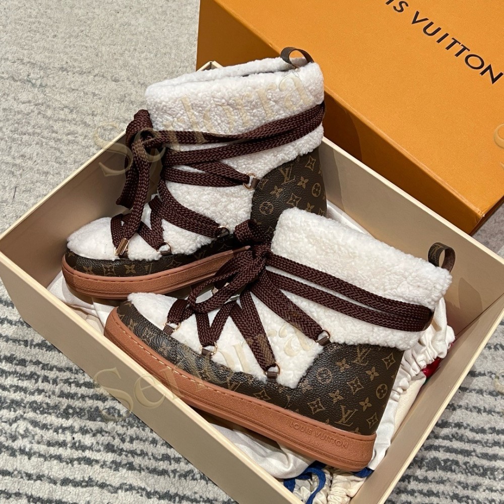 LOUIS VUITTON CLOUD LACE‑UP ANKLE BOOTS