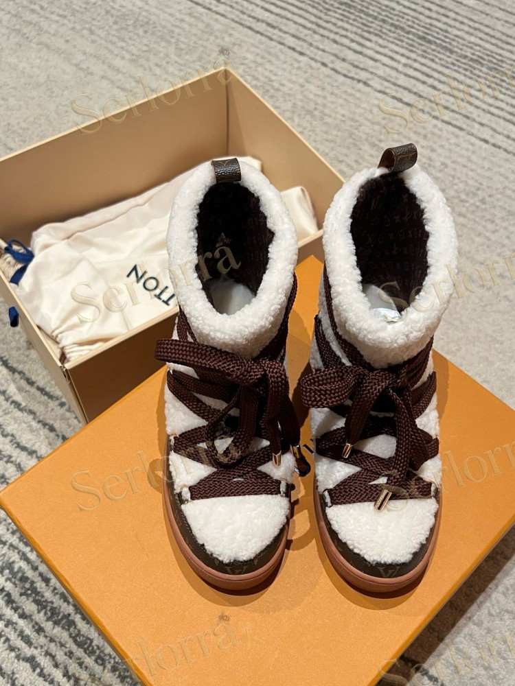 LOUIS VUITTON CLOUD LACE‑UP ANKLE BOOTS