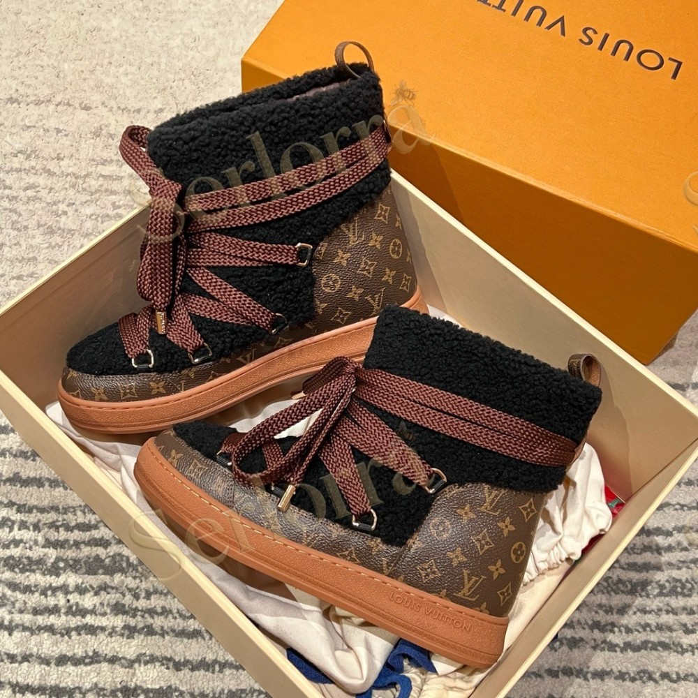 LOUIS VUITTON CLOUD LACE‑UP ANKLE BOOTS