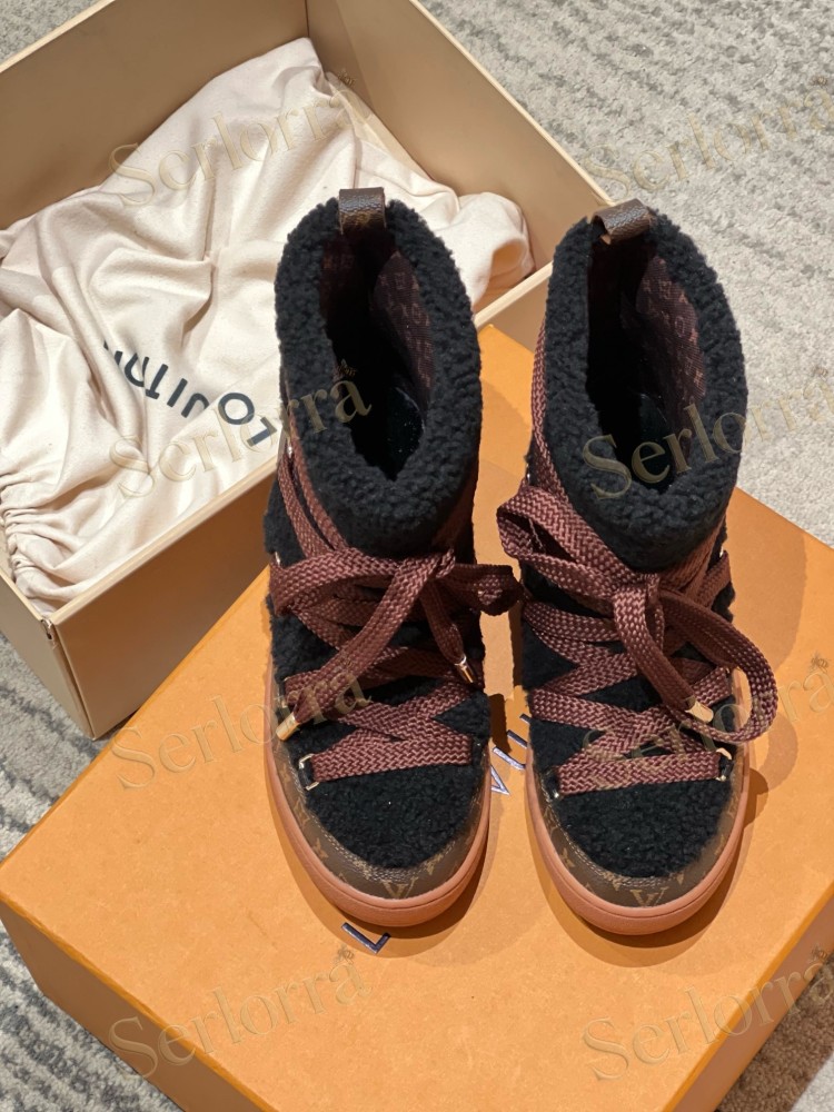 LOUIS VUITTON CLOUD LACE‑UP ANKLE BOOTS