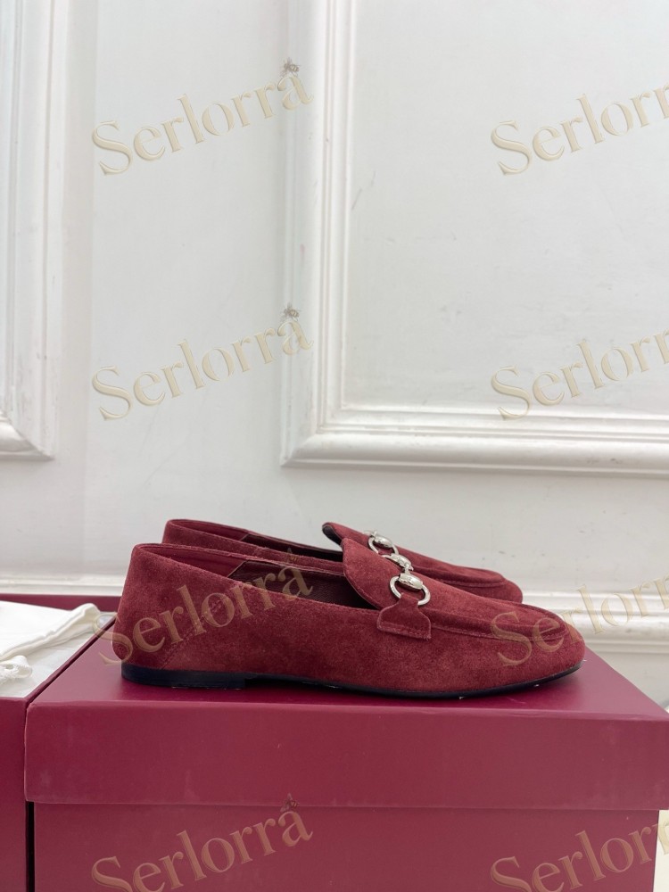 GUCCI JORDAAN HORSEBIT SUEDE LEATHER FLAT LOAFERS