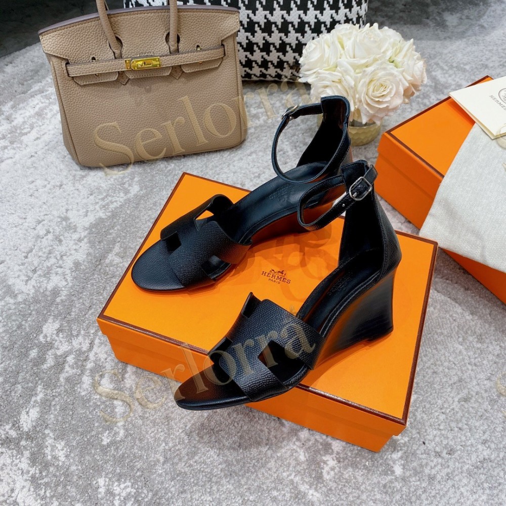 HERMÈS LEGEND 70 SANDALS WEDGES