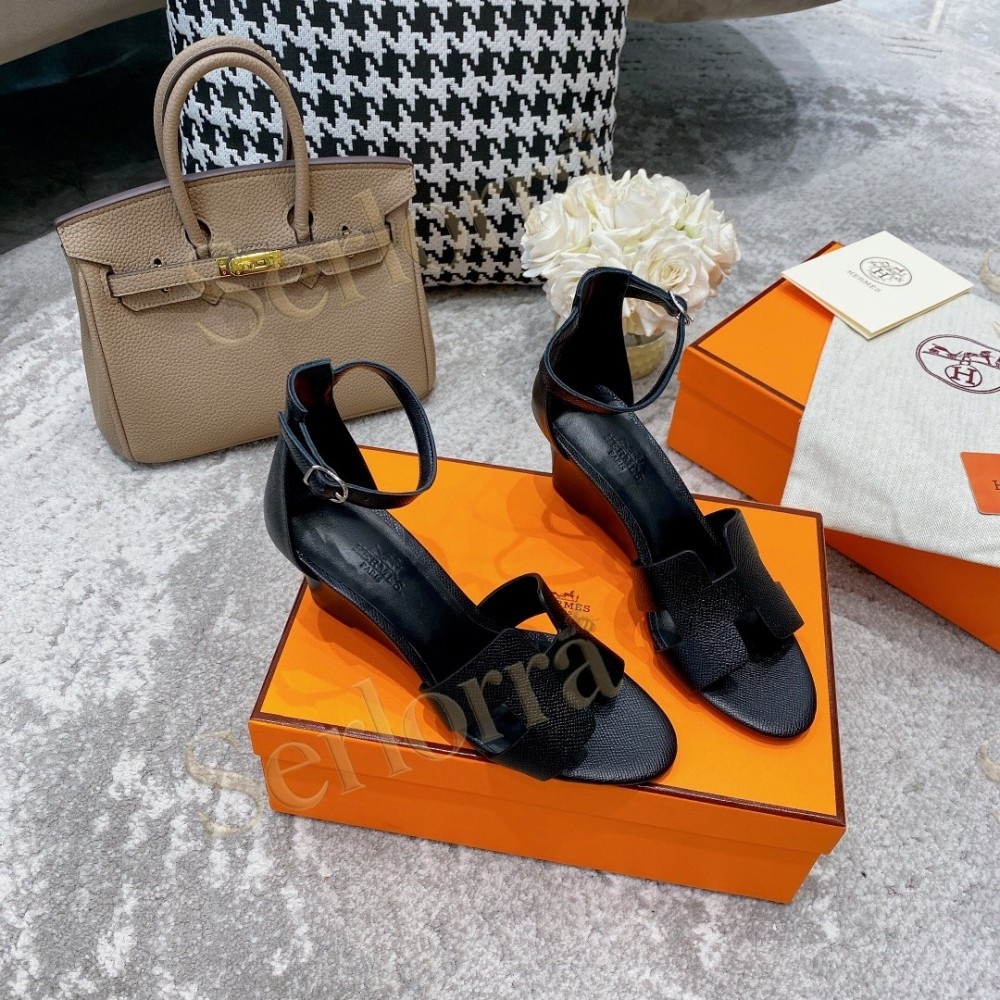 HERMÈS LEGEND 70 SANDALS WEDGES