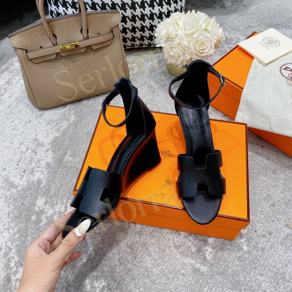 HERMÈS LEGEND 70 SANDALS WEDGES