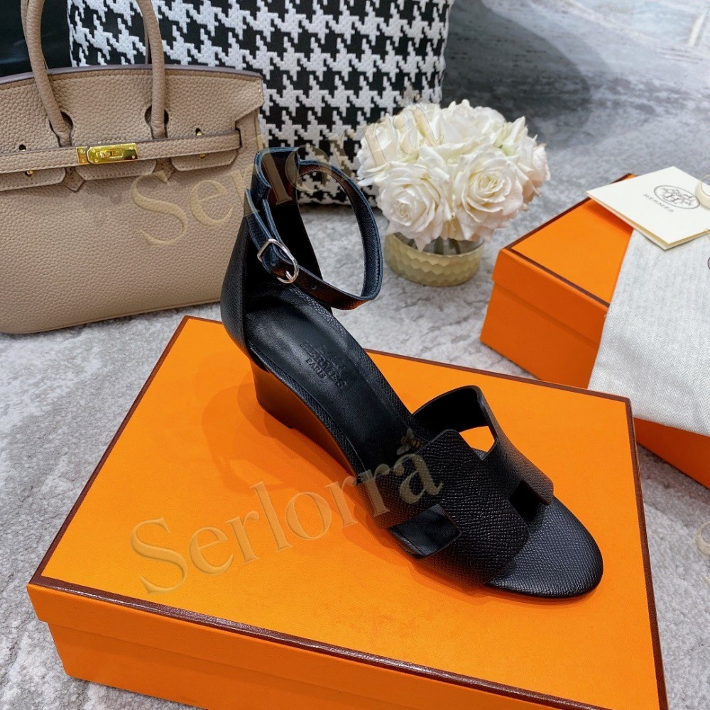 HERMÈS LEGEND 70 SANDALS WEDGES
