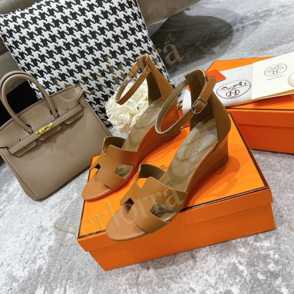 HERMÈS LEGEND 70 SANDALS WEDGES