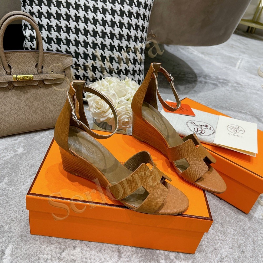 HERMÈS LEGEND 70 SANDALS WEDGES