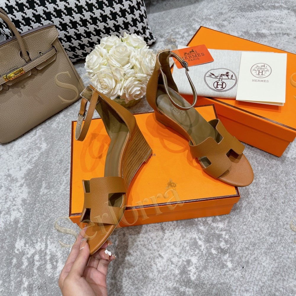HERMÈS LEGEND 70 SANDALS WEDGES