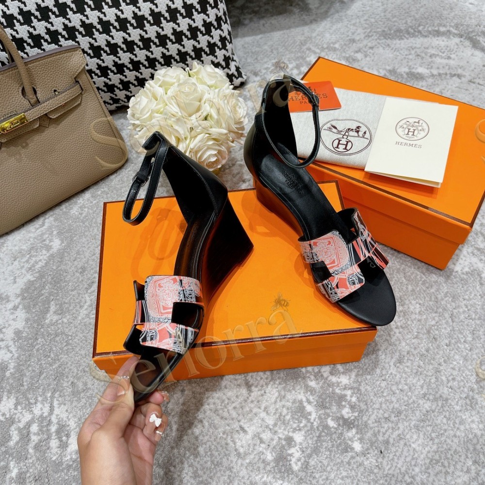 HERMÈS LEGEND 70 SANDALS WEDGES